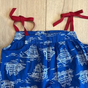 NWT New Hanna Andersson Girls summer dress size 130 / US 8, cotton, nautical